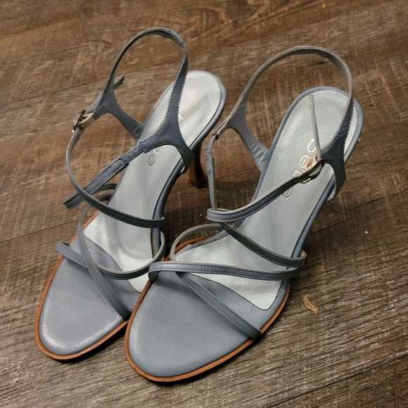 BEBE Kitten baby Elegant Blue Strappy Heels Y2K - Picture 5 of 5
